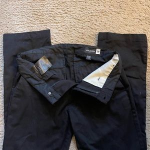 black volcom slacks/pants